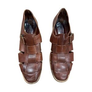 Joan & David Vintage Fisherman Buckle Sandals Loafers size 8.5